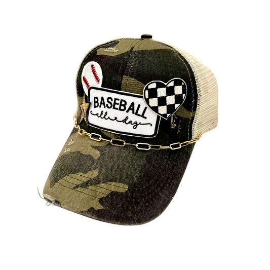 BASEBALL ALL DAY CRISS CROSS HAT