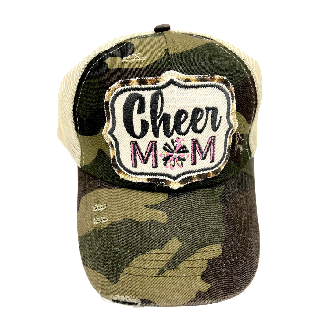 CHEER MOM CRISS CROSS PONYTAIL TRUCKER