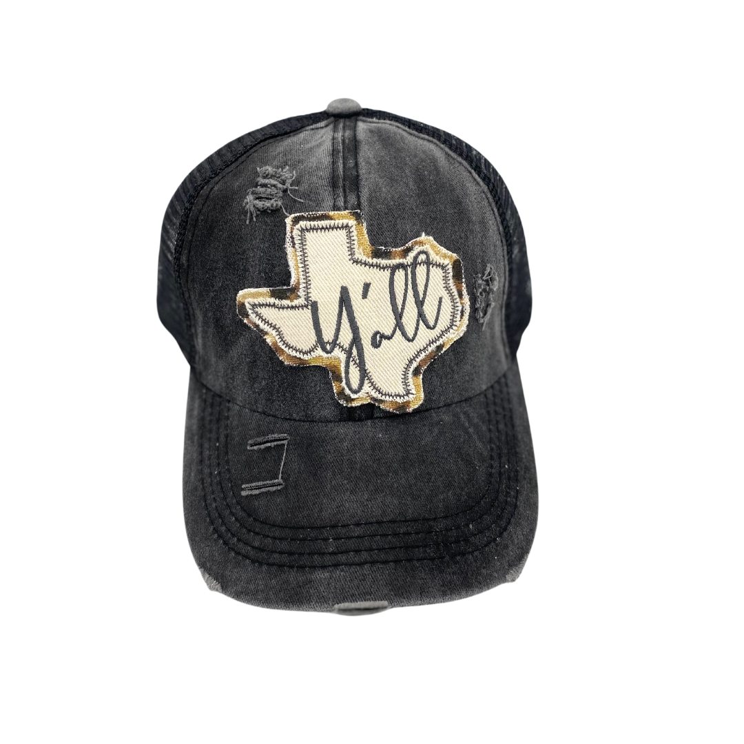 TEXAS YA'LL CRISS CROSS PONYTAIL TRUCKER